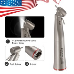 NSK Style Dental 1:4.2 Electric Contra Angle Handpiece 45°Angle Head Fiber Optic
