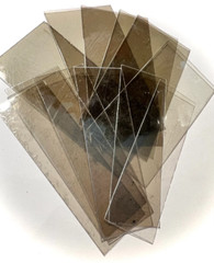 Small Clear Mica Tiles/Slides Assortment Pack Of 12 Tiles, 1”X3”, and, 1.5”X3”