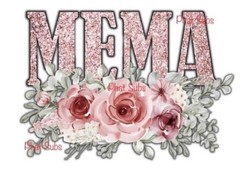 Sublimation Print MEMA Pink Roses Ready To Press Heat Transfer