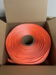1 1/4” x 600′ x 3300# Orange Polyester Cord Woven Strapping