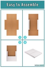 7-inch 45 RPM Record Mailers (NOT for 12-inch LPs), 7.5 x 7.5 x 1 Inch Easy-F…