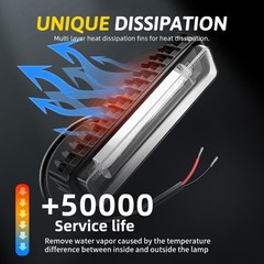 3PCS Forklift Led red Zone Safety Light Warehouse Pedestrian Warning Spotligt