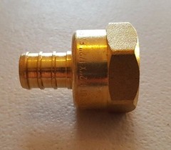 (25) 1/2″ PEX X 1/2″ FEMALE NPT THREADED ADAPTER BRASS CRIMP FITTING – LEAD FREE
