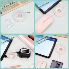 9 Pcs Charging Cord Organizer Portable 6.3 x 1.7 cm/ 2.48 x 0.67 inch, clear