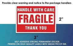 Fragile Stickers 1 Roll 250 2×3 Fragile Label Sticker Handle With Care Mailing