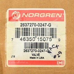 Norgren 2637270-0247-G Pneumatic Direct Solenoid Valve 150PSIG 120V 11VA