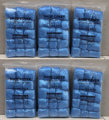 600 Pieces Disposable Plastic Shoe Cover Waterproof Shoe Cover