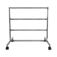 32-1/2″x 15″x 30-1/2″ Chrome Finish 3 Bars Rolling Hanger Storage Rack Retail
