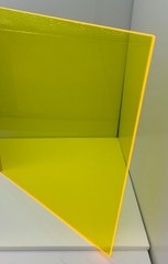 YELLOW FLUORESCENT ACRYLIC PLEXIGLASS 1/8″ X 8″ X 12″ PLASTIC SHEET