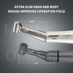 US 5X AZDENT Dental Low Speed Push button Contra Angle Handpiece