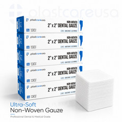 600 2×2 Non Woven Sponges 4-Ply, Non-Sterile Cotton Dental Gauze (3 Pack of 200)