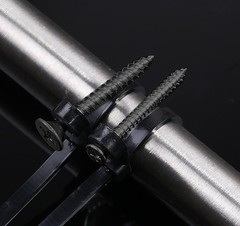 YIKANGHENG Black 5.9 Inch Nylon Zip Tie with Screw Holes, 100 Pcs,