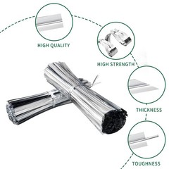 500 Pcs Metallic Twist Ties 5 Sliver Twist Ties For Bags Foil Twist Ties Bread