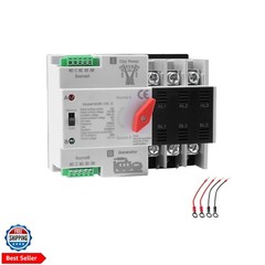 100Amp AC110V Automatic/Manual Transfer Switch 3P 50/60Hz, 3POLE 100A Mini AT…