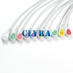 Banana To Snap Pigtail ECG Adapters Cable 10pcs Per Bag AHA 30cm 0.98Feet