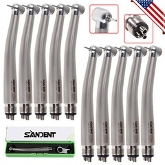 1-10 Packs SANDENT Dental High Speed Handpiece Standard Push Button 4 Holes