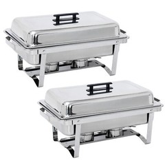8QT Stainless Steel Chafing Dish Buffet Set Catering Chafer with Foldable Frame