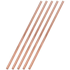 5PCS Pure Copper round Rod Length 15.7″ Dia 1/8″ for Grounding, Gardening