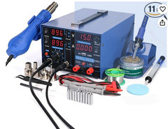 YIHUA 853D USB 3A-Three Tools- Soldering Station, Hot Air Rework Station and Pow