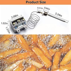 Upgraded 1177 High Limit Thermostat 450°F Gas Fryer Switch 3/8 MPT Compatible