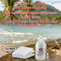 Polymer World Polyester Resin 3 Gallons For Boats RV’s Canoes Fiberglass Autos