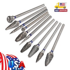 10pcs Dental Lab Polishing Bur Drills Tungsten Steel Carbide Burs HP 2.35MM ns