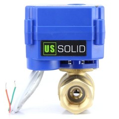 U.S. Solid 1″ NPT Motorized Ball Valve N/C 9V 12V 24V AC/DC 2-Wire Brass