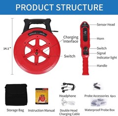 Pipe Blockage Detector – 30M Water Pipe Scanner, Metal & PVC Clogging Tool