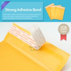 4×8 (4×7) Kraft Self Seal Bubble Mailer Padded Envelope, #000 25,50,100,500