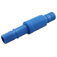 1 In. Barb Insert Blue Twister Polypropylene Telescoping Poly Pipe Repair Coupli