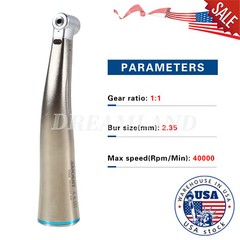 Dental LED 1:1 Fiber Optic Contra Angle Internal Spray Low Speed Handpiece EType