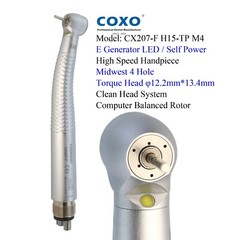 COXO Dental High Speed LED Handpiece 4 Hole Self Power Turbine E Generator NSK