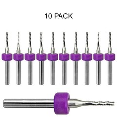 1/16″ 1.60mm PCB CNC Router Bits Chipbreaker Fish Tail 1/8 Shank 10 Pc Kyocera