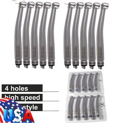 10 ASkeadnt NSK Style Dental High Speed Handpiece Push Button Standard 4 Hole M4