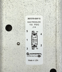 Norgren 2637270-0247-G Pneumatic Direct Solenoid Valve 150PSIG 120V 11VA