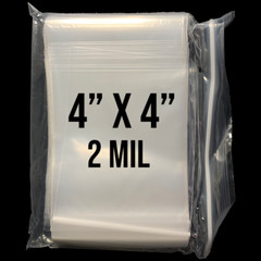 100 4″ x 4″ Clear Reclosable Zip Seal Bag Plastic 2 Mil Lock Bags Jewelry Zipper