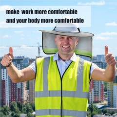 20 Pack Hard Hat Sun Shade Full Brim Sun Shield High Visibility Visor with Re…