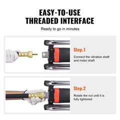 VEVOR Electric Concrete Vibrator 1500W 14-3/4 feet Poker to Remove Air Bubbles