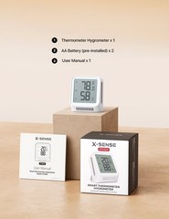 X-Sense Wi-Fi Hygrometer Indoor Humidity, Smart Hygrometer Thermometer with