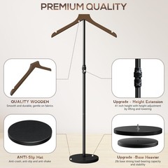Mannequin Torso, 30 to 41 Inch Height Adjustable Shirt Display Stand for Vendors