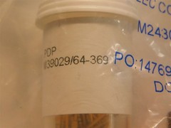 Mil Spec Tyco M24308/4-5F 50pos D-Sub Connector, M39029/64-369 Male Contacts