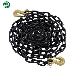 G80 Transport Binder Chain 1/4″ × 14 Ft | Tow Chain with Clevis Grab Hooks