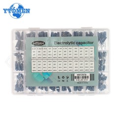 500pcs 24Values Electrolytic Capacitor Kit 0.1uF-1000uF 10V-50V Assorted kit