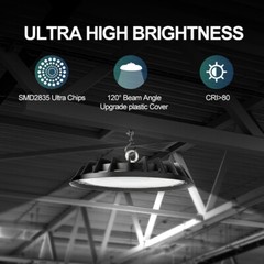 2Pcs UFO LED High Bay Light 200W Commercial Industrial Garage Led Shop Light