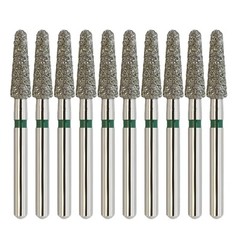 Dental Diamond Burs FG 856/025C Round End Taper Coarse Grit Green Friction Grip