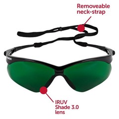 Kleenguard 25692 V30 Nemesis Safety Glasses, Anti-Scratch, Wraparound, Black