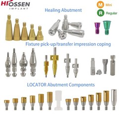 US Hiossen/Osstem Implant Healing Abutments/Locator Tapered Caps Core Tool PEEK