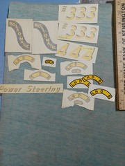 Massey Harris Decals Lot: Roll-O-Matic, POWER STEERING, 333 and 444, etc