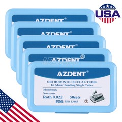 5*Dental 1st Molar Bondable Buccal Tubes Roth 0.022 Monoblock MIM Single Tubes