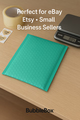 Teal Poly Bubble Mailers #000-# 5| 50/100/200 Packs | Shipping Supplies